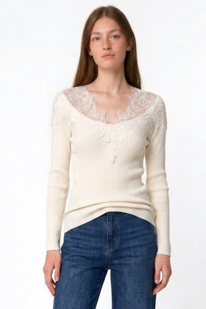 MAGLIA A COSTINE E PIZZO FIORENZA AMADORI MI277