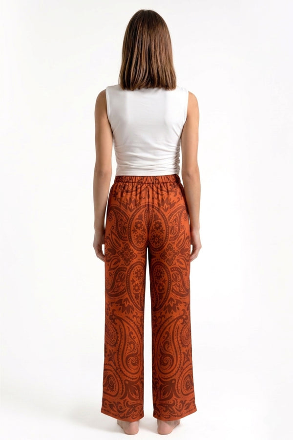 PANTALONE PALAZZO SATINATO FIORENZA AMADORI 9005