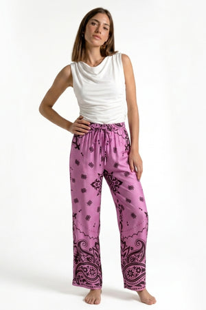 PANTALONE PALAZZO SATINATO FIORENZA AMADORI 9005