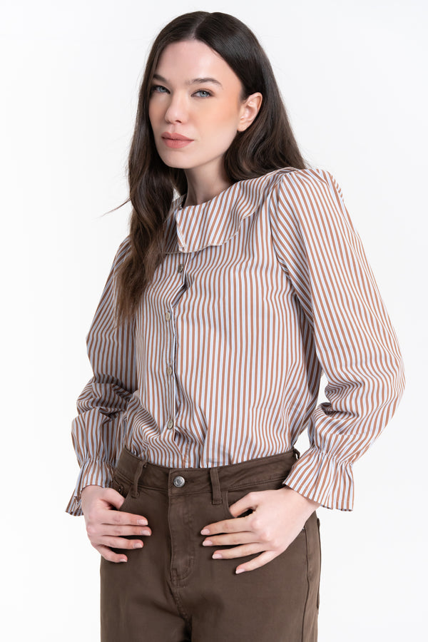 CAMICIA A RIGHE CON COLLETTO AMPIO FIORENZA AMADORI 35791