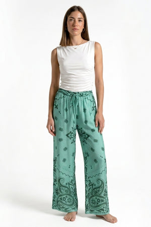 PANTALONE PALAZZO SATINATO FIORENZA AMADORI 9005