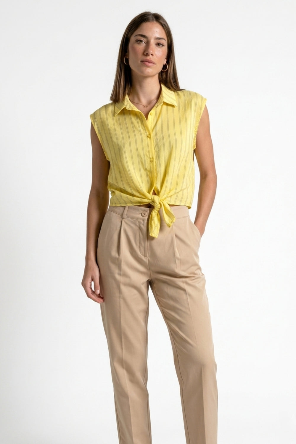 CAMICIA SMANICATA IN LYOCELL FIORENZA AMADORI C6933R18