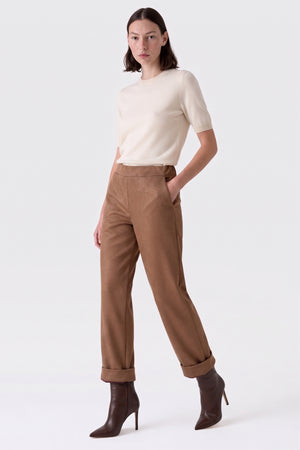 Pantalone risvolto twill Fiorenza Amadori 7849