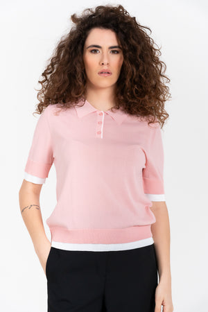 POLO BICOLORE IN VISCOSA FIORENZA AMADORI 6280