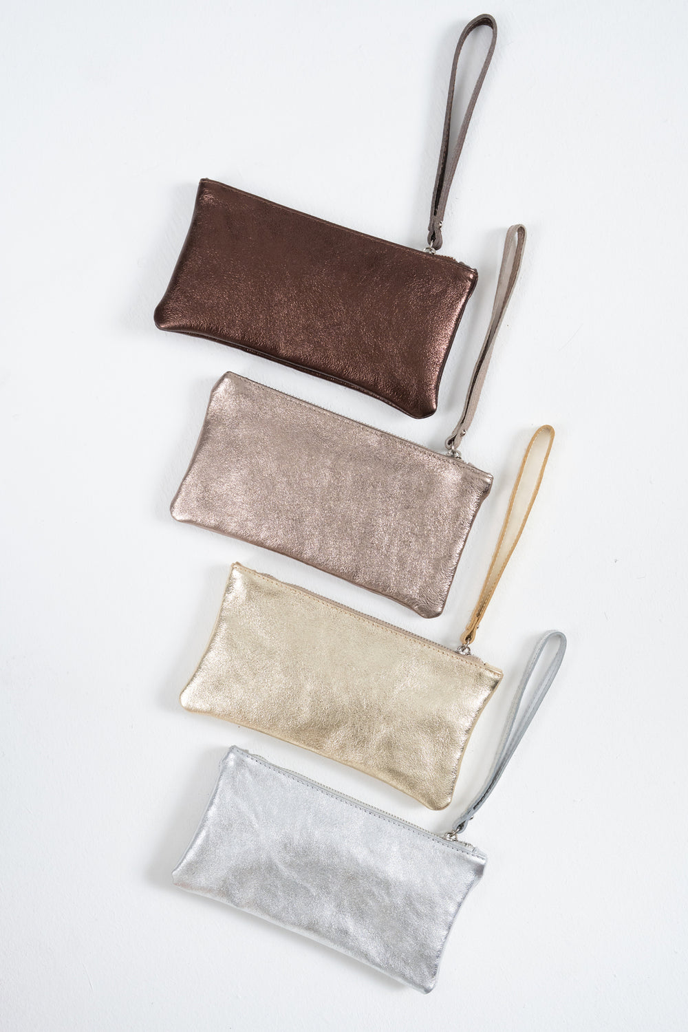 POCHETTE VERA PELLE LAMINATA FIORENZA AMADORI