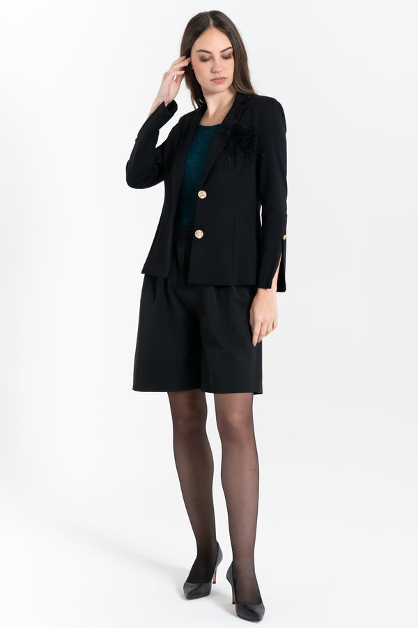 GIACCA DONNA CON PIUMA FIORENZA AMADORI K4415