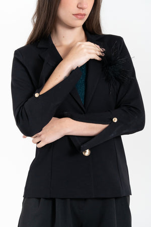 GIACCA DONNA CON PIUMA FIORENZA AMADORI K4415