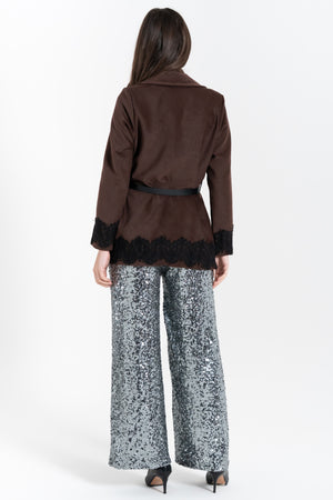 GIACCA DONNA IN VELLUTTO E PIZZO FIORENZA AMADORI MG206.858