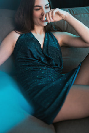 ABITO CORTO DONNA IN LUREX FIORENZA AMADORI A5775