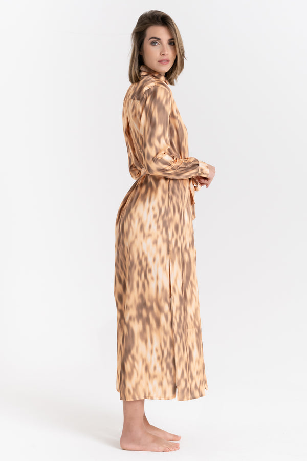 ABITO LUNGO CHEMISIER SATINATO FIORENZA AMADORI FM261301