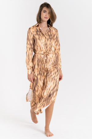 ABITO LUNGO CHEMISIER SATINATO FIORENZA AMADORI FM261301