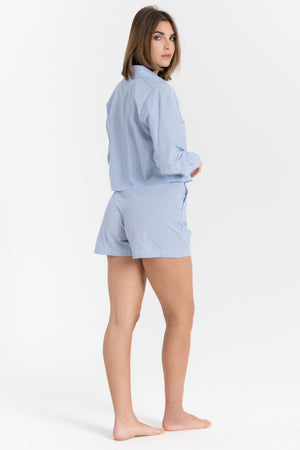 CAMICIA CROP A RIGHE FIORENZA AMADORI FM261191