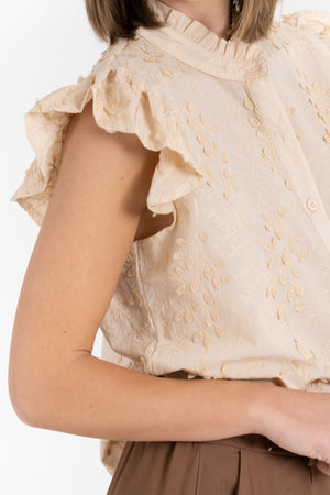 CAMICIA RICAMATA CON ROUCHES FIORENZA AMADORI 6712