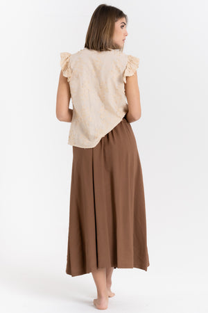 CAMICIA RICAMATA CON ROUCHES FIORENZA AMADORI 6712