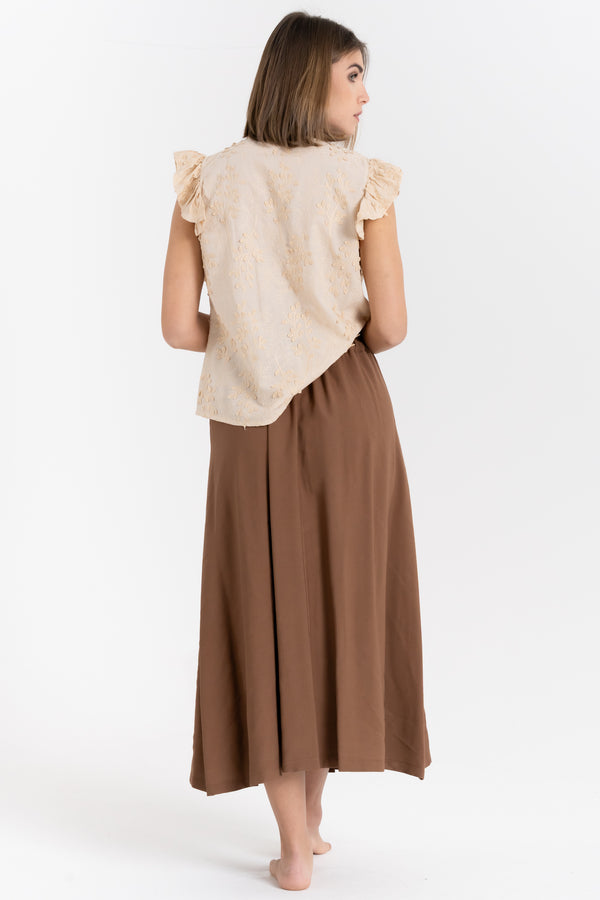 CAMICIA RICAMATA CON ROUCHES FIORENZA AMADORI 6712