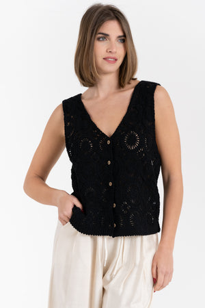 GILET IN CROCHET FIORENZA AMADORI 6602
