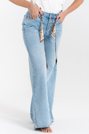 JEANS WIDE LEG CON CINTURA FIORENZA AMADORI WH3560