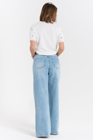 JEANS WIDE LEG CON CINTURA FIORENZA AMADORI WH3560
