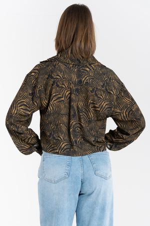 CAMICIA CROP ANIMALIER FIORENZA AMADORI FM261256