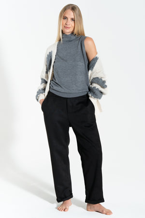 MAGLIA DONNA COLLO ALTO VISCOSA E LANA MERINO FIORENZA AMADORI 6211