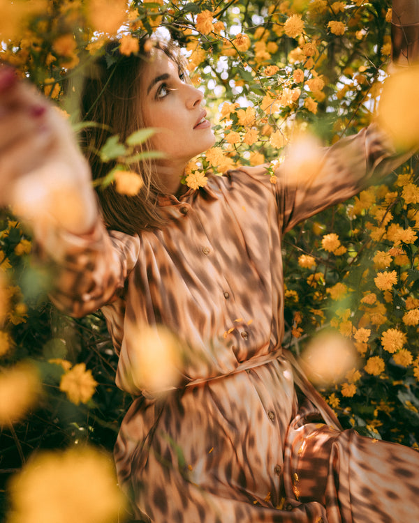 ABITO LUNGO CHEMISIER SATINATO FIORENZA AMADORI FM261301