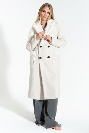 CAPPOTTO LUNGO DONNA SCAMOSCIATO FIORENZA AMADORI HW114