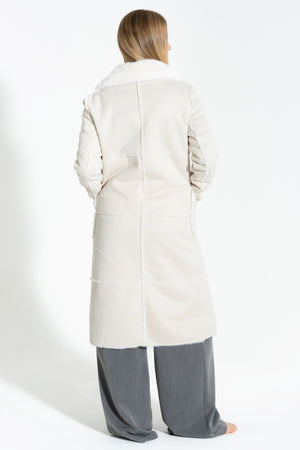 CAPPOTTO LUNGO DONNA SCAMOSCIATO FIORENZA AMADORI HW114