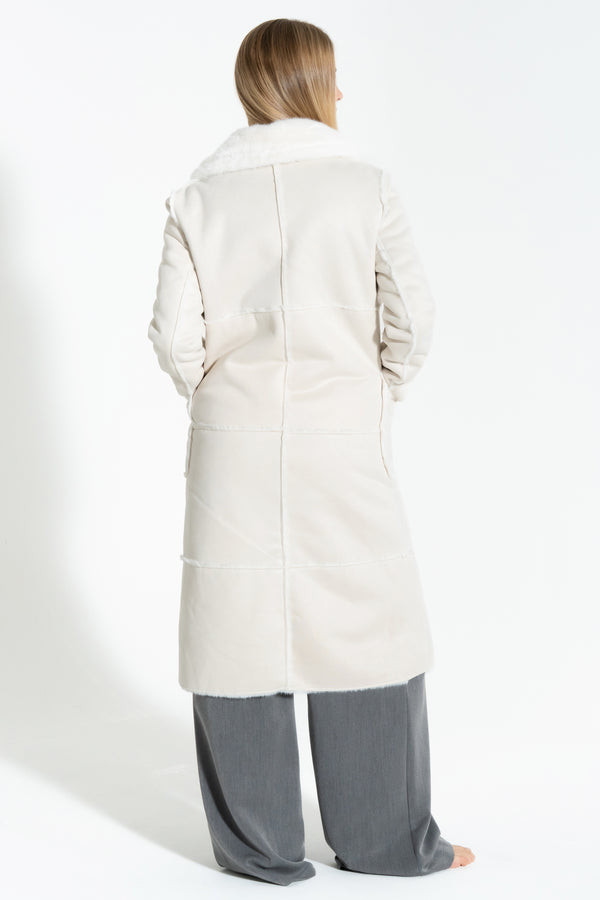 CAPPOTTO LUNGO DONNA SCAMOSCIATO FIORENZA AMADORI HW114