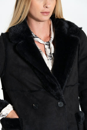 CAPPOTTO LUNGO DONNA SCAMOSCIATO FIORENZA AMADORI HW114