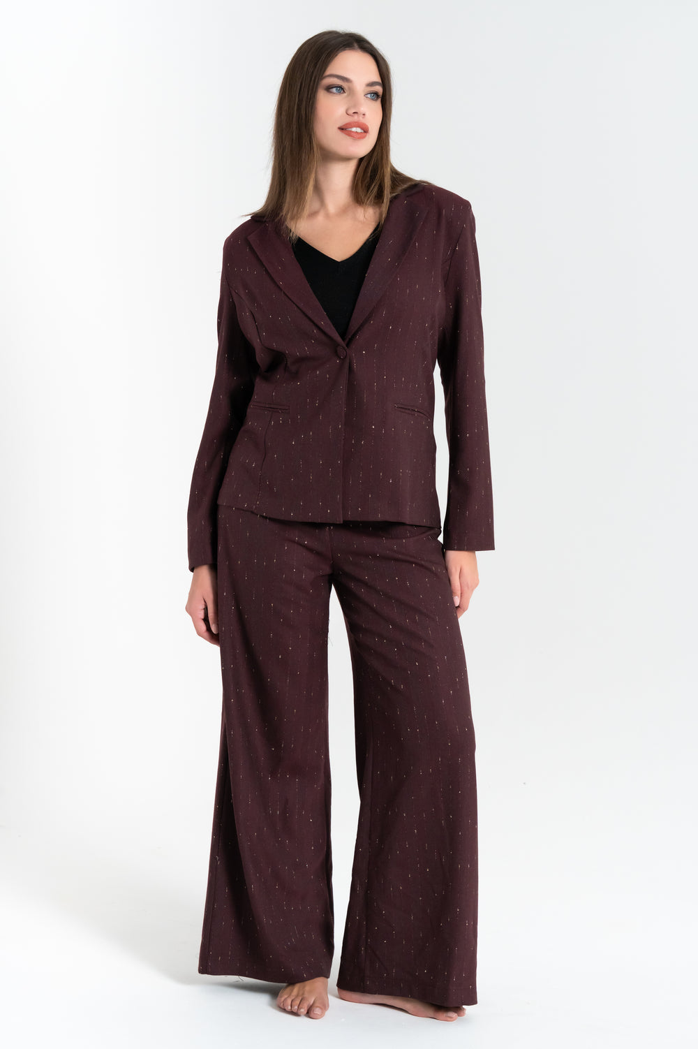 GIACCA DONNA BLAZER LUREX FIORENZA AMADORI K4126