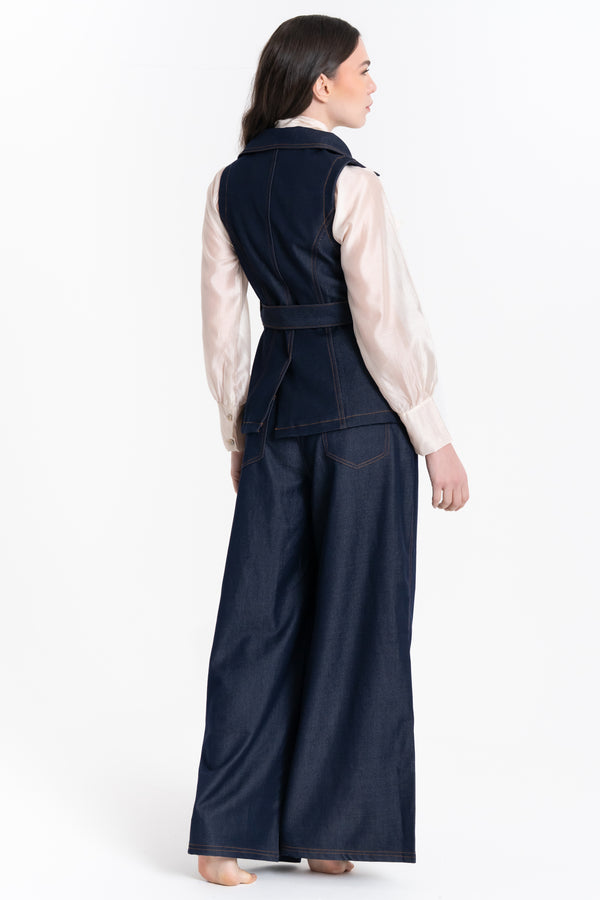 JEANS WIDE LEG VITA ALTA FIORENZA AMADORI Z-23