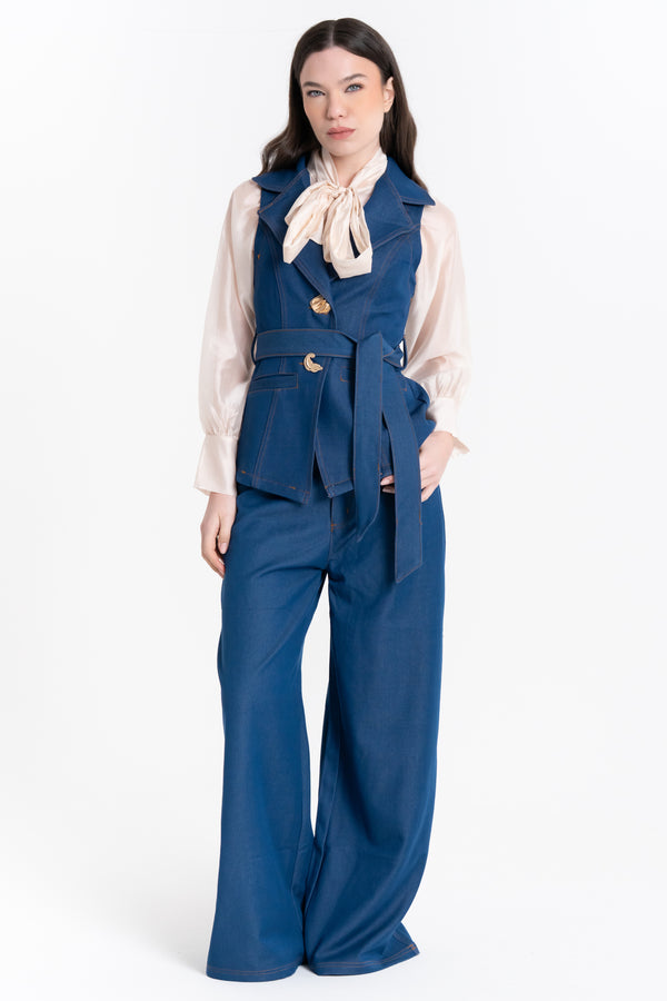 JEANS WIDE LEG VITA ALTA FIORENZA AMADORI Z-23