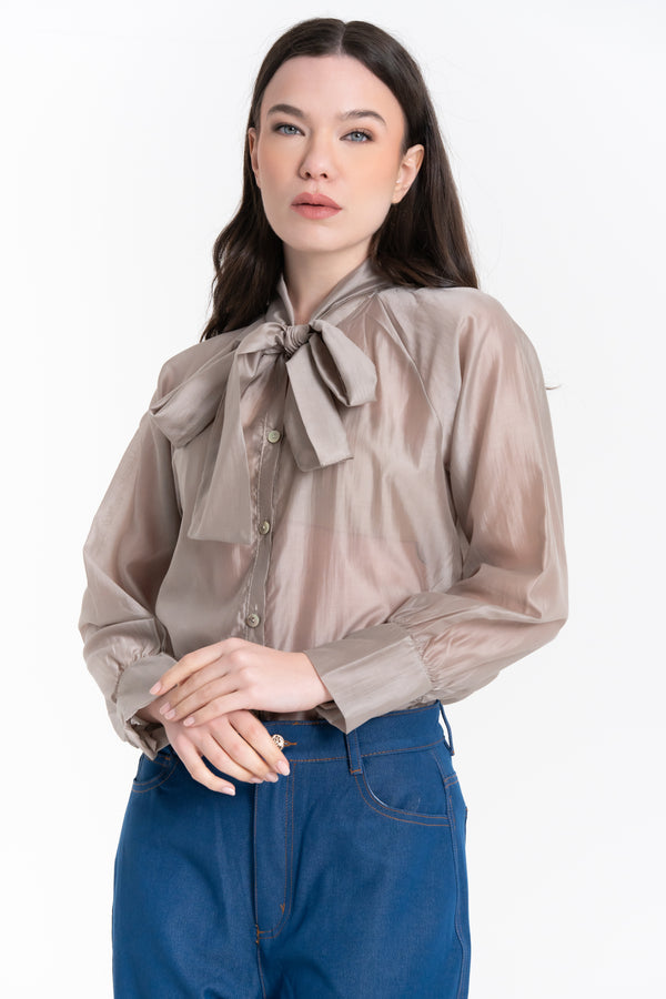 CAMICIA IN TANCEL CON FIOCCO FIORENZA AMADORI 35376