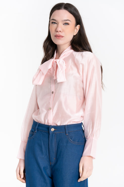 CAMICIA IN TANCEL CON FIOCCO FIORENZA AMADORI 35376