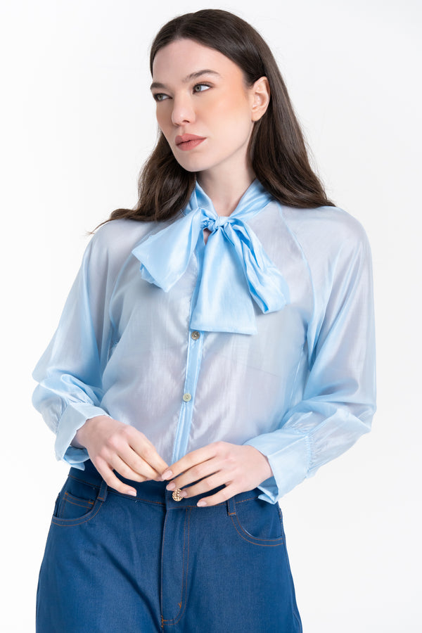 CAMICIA IN TANCEL CON FIOCCO FIORENZA AMADORI 35376