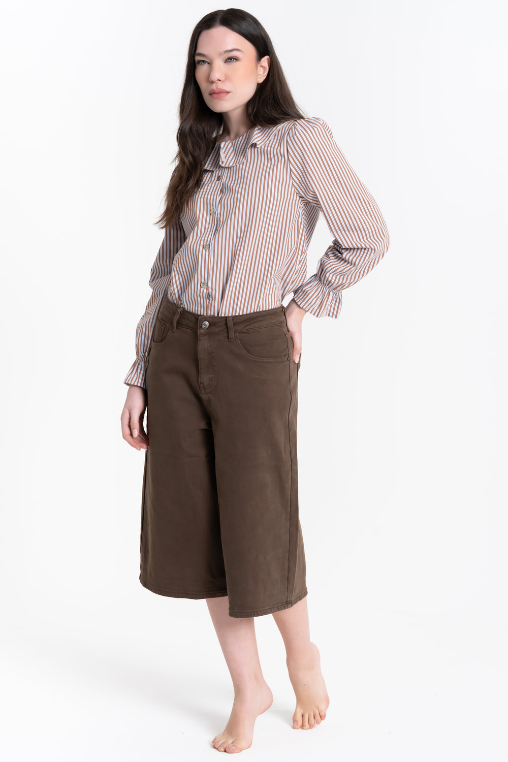 CAMICIA A RIGHE CON COLLETTO AMPIO FIORENZA AMADORI 35791