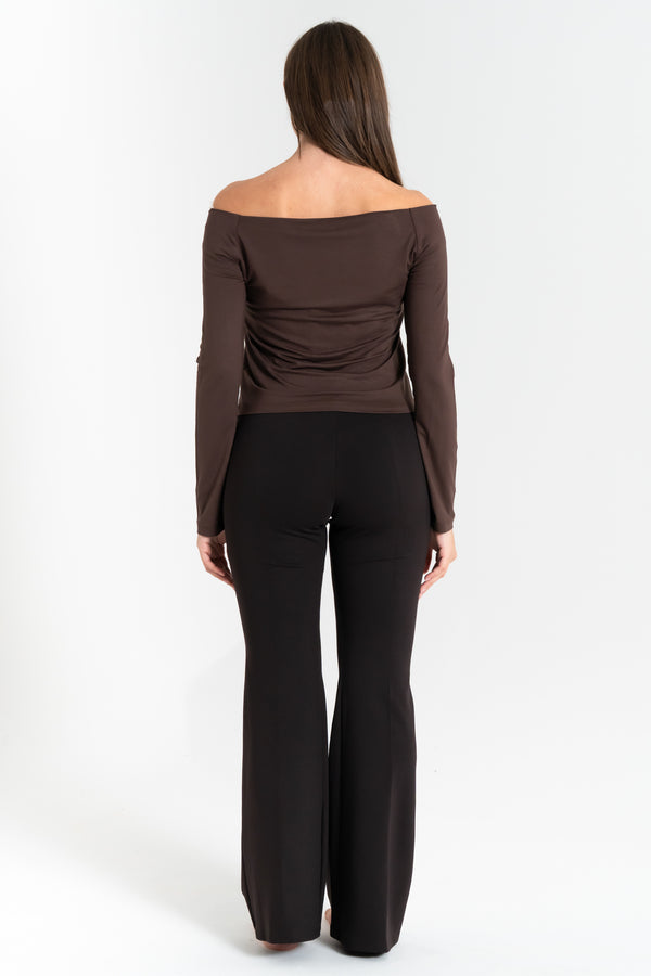 PANTALONE DONNA A ZAMPA IN PUNTO MILANO FIORENZA AMADORI P3244