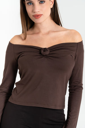 MAGLIA DONNA SCOLLO BARCHETTA FIORENZA AMADORI M1479