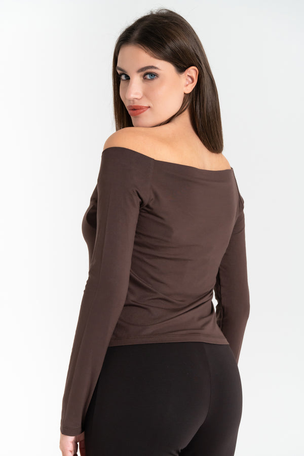 MAGLIA DONNA SCOLLO BARCHETTA FIORENZA AMADORI M1479