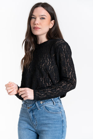 MAGLIA IN PIZZO MANICA LUNGA FIORENZA AMADORI 69152