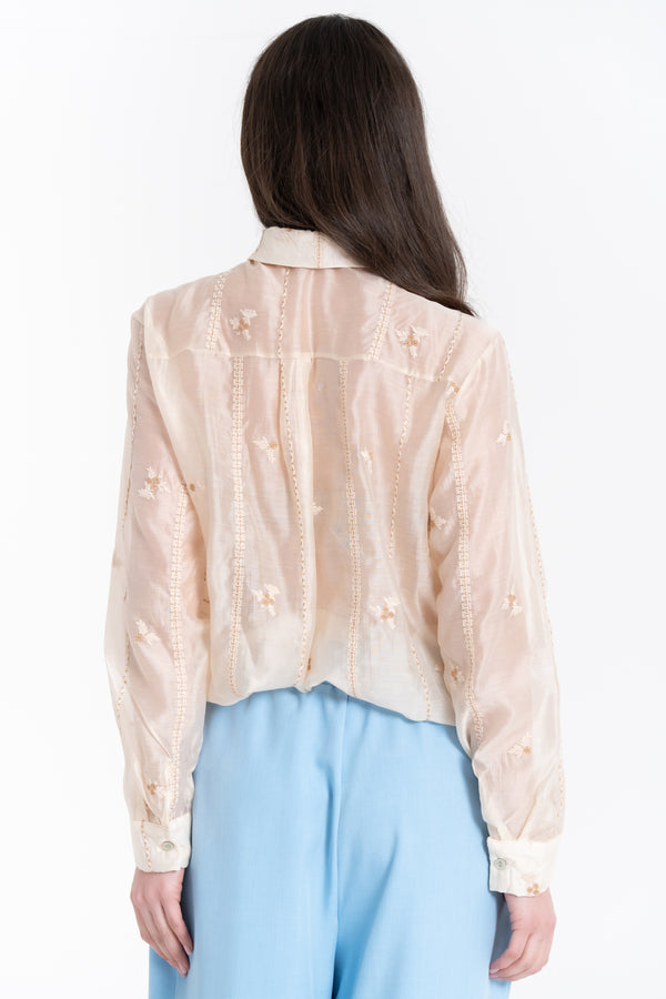 CAMICIA CON RICAMO FLOREALE FIORENZA AMADORI MC168.887