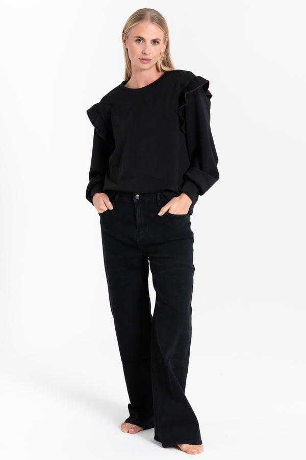 MAGLIA FELPATA DONNA CON BALZE FIORENZA AMADORI 35277