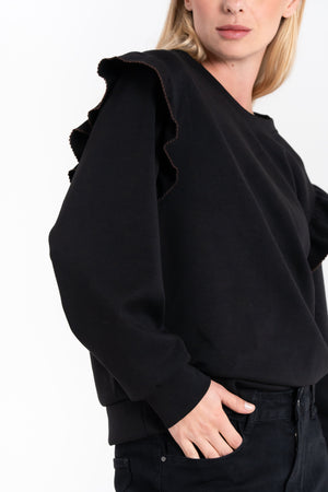 MAGLIA FELPATA DONNA CON BALZE FIORENZA AMADORI 35277