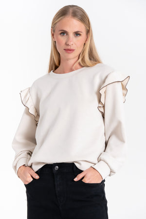 MAGLIA FELPATA DONNA CON BALZE FIORENZA AMADORI 35277