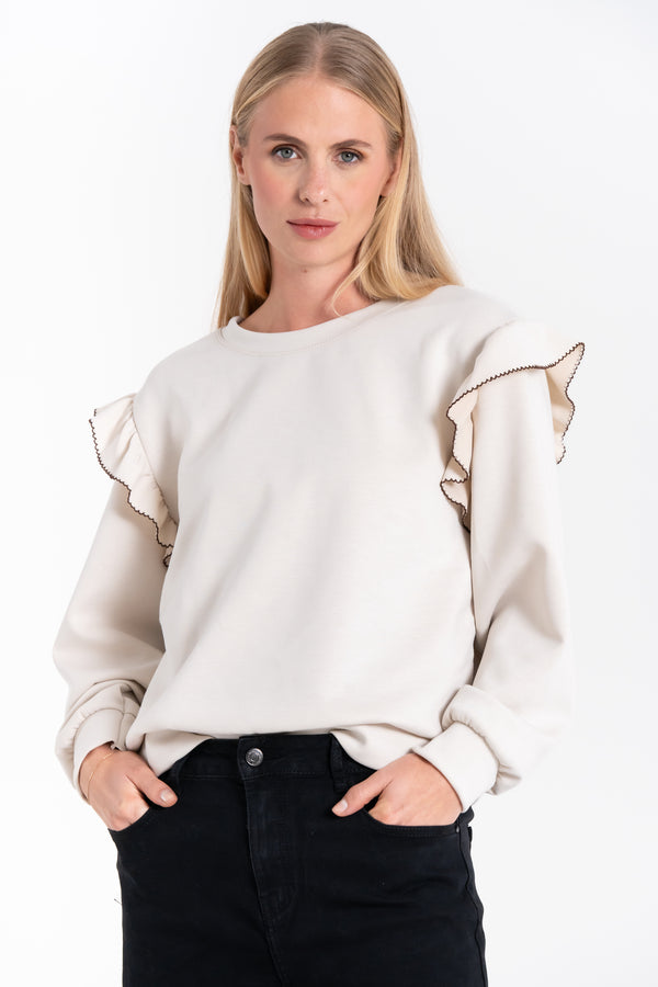 MAGLIA FELPATA DONNA CON BALZE FIORENZA AMADORI 35277