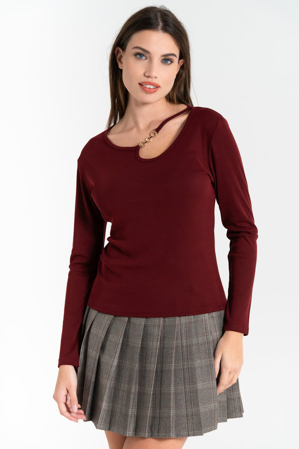 MAGLIA DONNA MANICA LUNGA VISCOSA FIORENZA AMADORI M6661