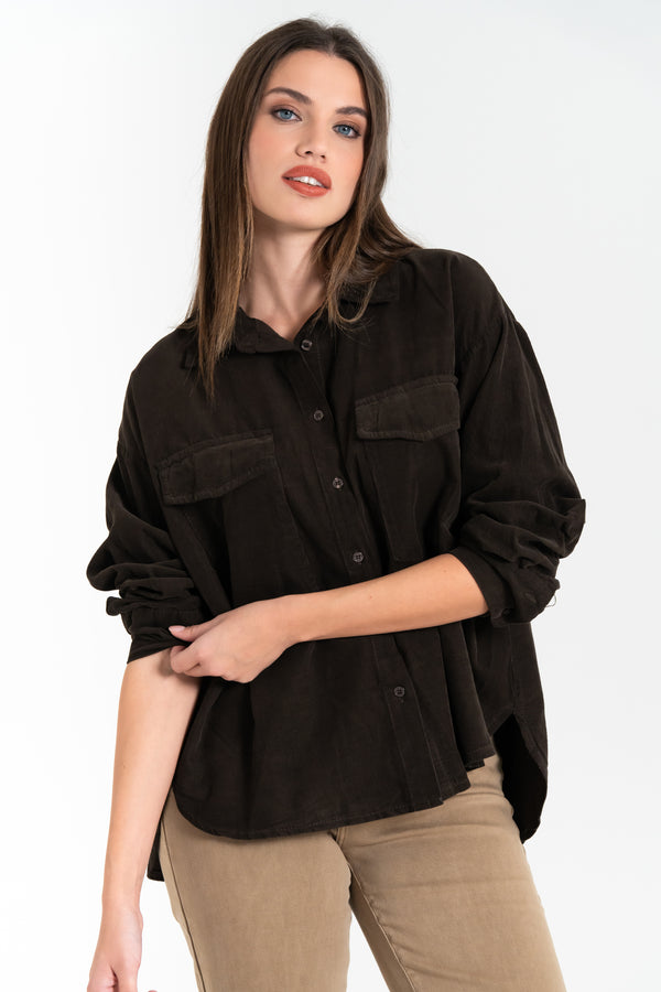 CAMICIA DONNA IN VELLUTO FIORENZA AMADORI 82629