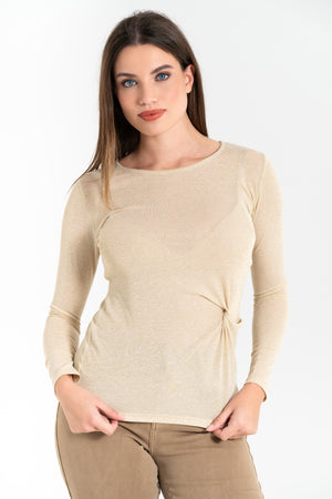 MAGLIA DONNA MANICA LUNGA LUREX FIORENZA AMADORI M1473