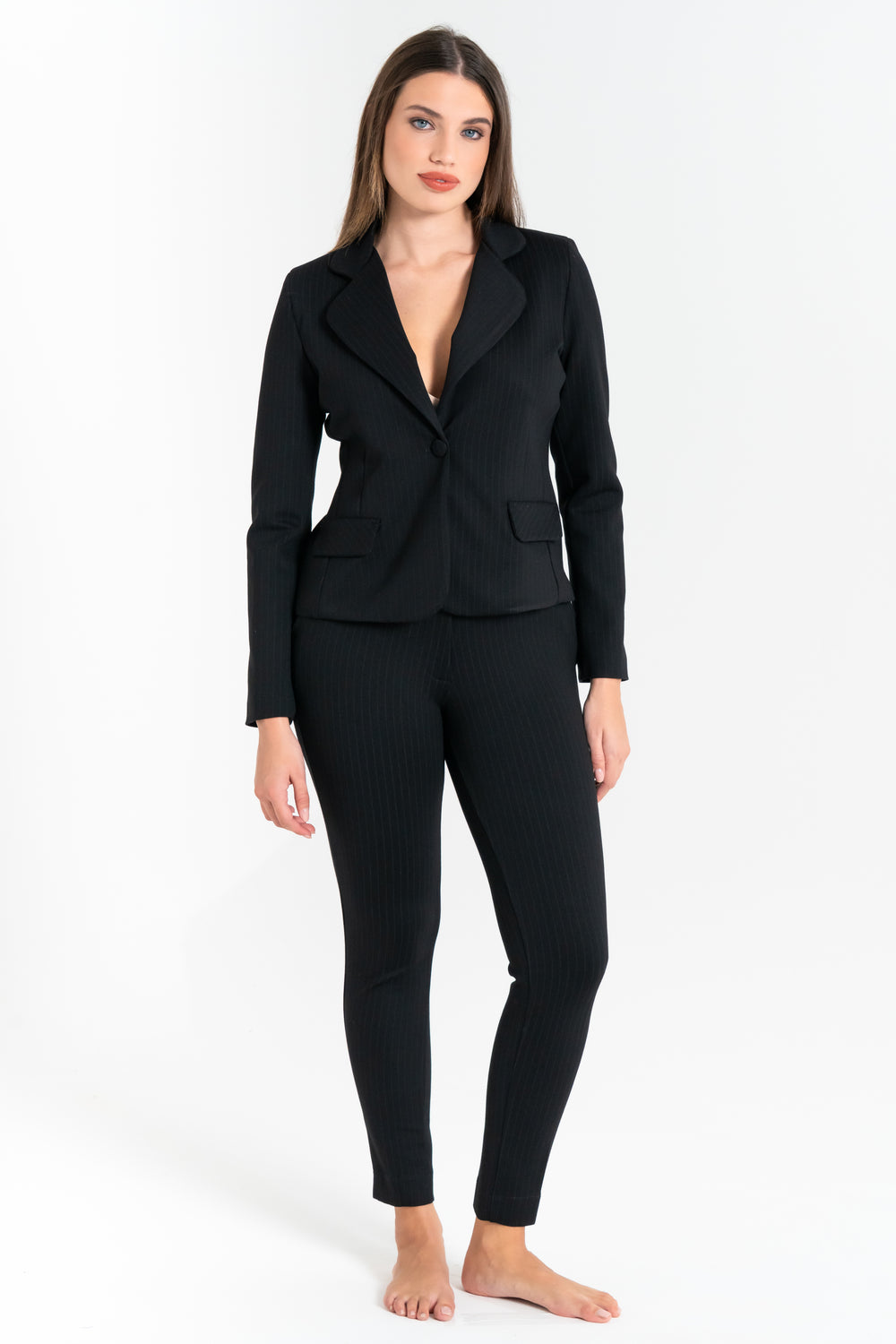 PANTALONE DONNA GESSATO FIORENZA AMADORI P3171