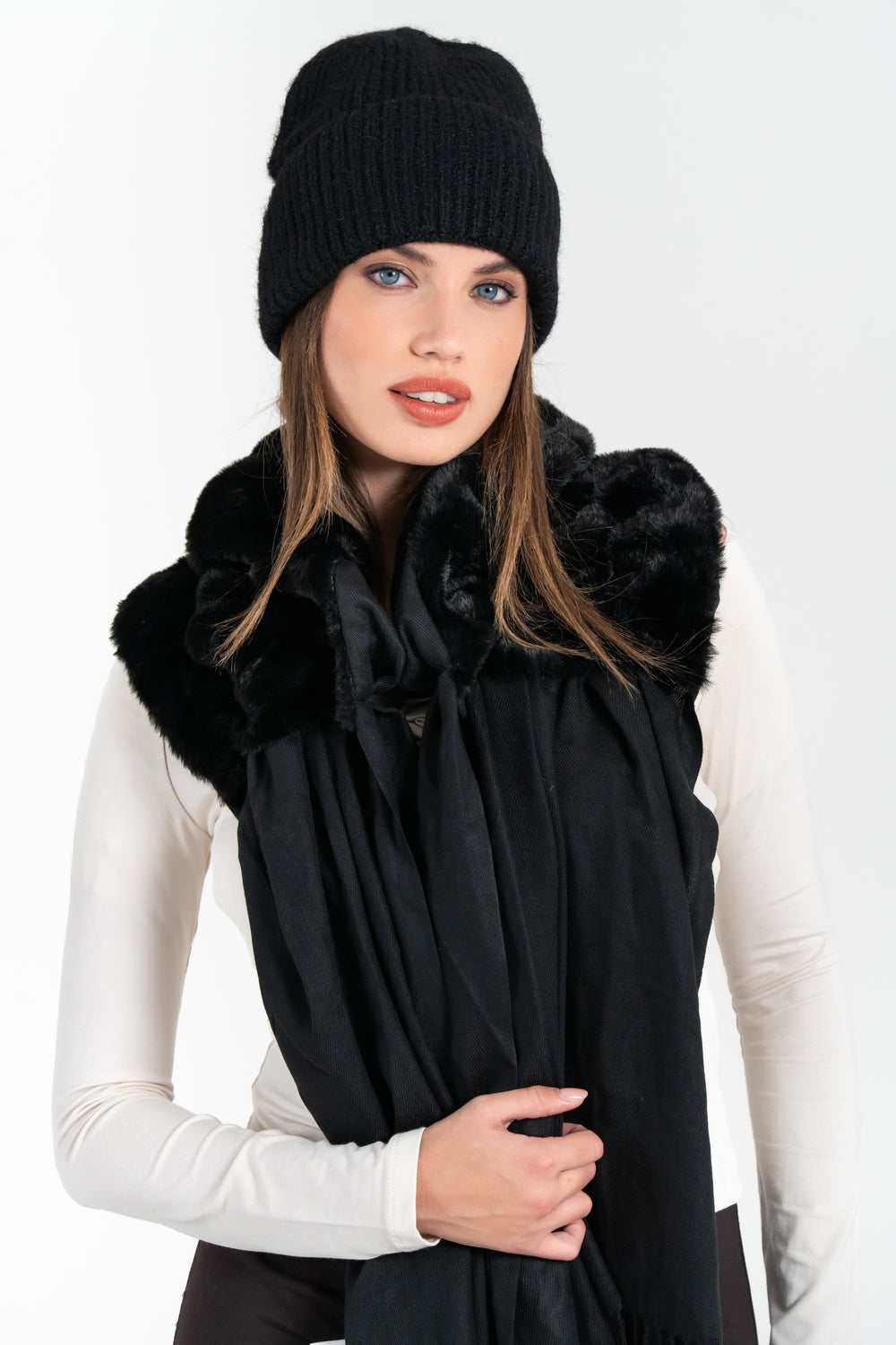 SCIARPA DONNA CON PELLICCIA FIORENZA AMADORI 63005N